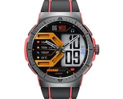 WizBay Premium Select® 1,43 Inch AMOLED Sport Smartwatch Rood Zwart - Bluetooth Bellen - Hartslag Bloeddruk Zuurstof - IP68 Waterdicht - 100+ Sportstanden - 466x466