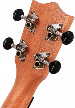 WK Ukelele Tenor 26 inch Professionele Ukulele - Massief Natuur sapele Hout – Hoogwaardige Leerukulele met Gesloten Stemmechaniek, Toets & Gebogen Achterkant -Inclusief accessoires- Professionele studie-met tas-Ukelele Gitaar — thumbnail 3