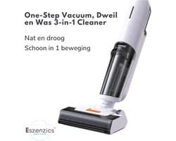 Eszenzics™ Steelstofzuiger ProW90 - Draadloos - Zelfreinigende borstel - 3-in-1 - Zuig-Dweil-Was functie- Krachtige 150W stofzuiger - Geluidsarm