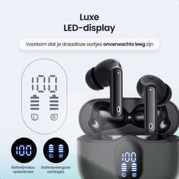 Siltcon® SoundWave Pro 1 - Draadloze Oordopjes – Oortjes Draadloos – Oordopjes – Oortjes - Bluetooth Oordopjes - Noise cancelling ANC+ENC - Universeel - BT 5.3 - Zwart — thumbnail 5