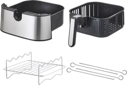 Inventum GF500HLD Airfryer XL - 5L - 8 programma's - 80-200 °C - Tot 5 personen - Zilver/Zwart — thumbnail 5