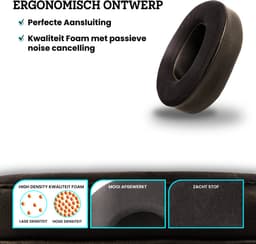 Somstyle Oorkussens Geschikt voor Steelseries Arctis 1, 3, 5, 7, 7P, 7X, 9 , 9X Pro & Prime (Wireless) Headset - 2 Stuks - Gel - Zwart — thumbnail 3