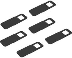 Webcam Covers Large Geschikt Voor Macbook - Laptop - Tablet & Smartphone - Camera Cover - Webcam Schuifje - Zwart - 6 Pack