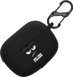 kwmobile Hoes geschikt voor JBL Wave Beam / Beam 2 / Wave 200TWS - Siliconen cover voor oordopjes in wit / zwart / zwart - Don't Touch My Headphones design — thumbnail 4