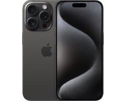 Apple iPhone 15 Pro 15,5 cm (6.1") Dual SIM iOS 17 5G USB Type-C 1 TB Titanium, Zwart