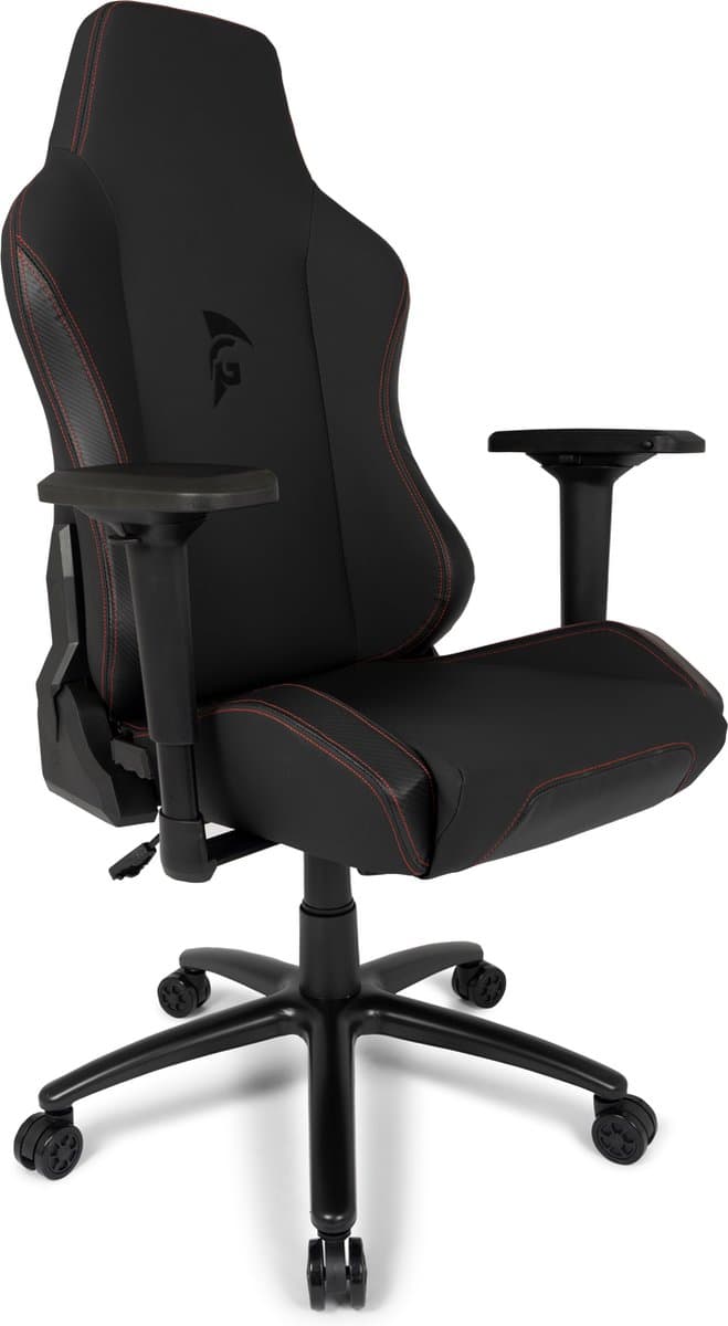 Gladiator Esports Gamestoel - Verstelbare Arm- en Rugleuning - 140° Kanteling - In Hoogte Verstelbaar - Zwart — afbeelding 1