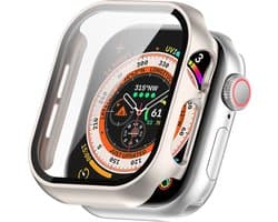 Watch case screenprotector - hoesje - gehard glas - geschikt voor Apple Series 10 & 11 met case size 46 mm - sterrenlicht