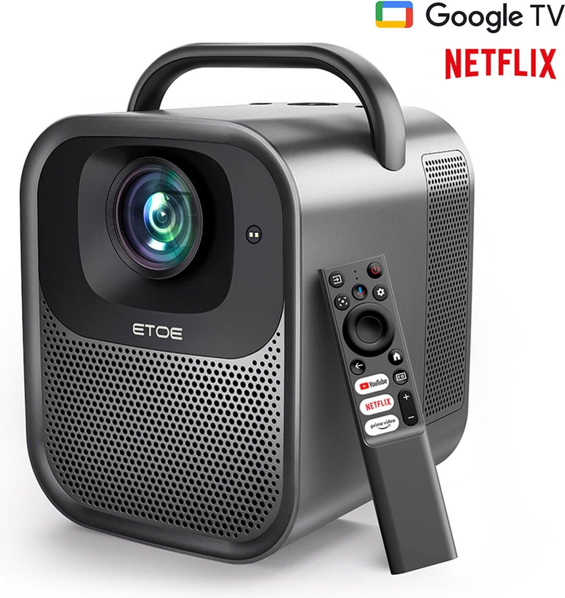 [Netflix & Google TV gecertificeerd] ETOE Seal Pro 1000 ANSI LCD-projector, Native 1080P, Dolby Audio gecertificeerd, Autofocus. Automatische keystone-correctie, 2*10W luidsprekers, ingebouwde Chromecast, Google Assistent, HDMI 2.1 — afbeelding 1
