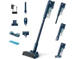 Philips Steelstofzuiger met Dweilfunctie XC5141/01 - Zuigmond met LED verlichting - Draadloos - Zonder Zak - Handstofzuigerfunctie - Alle Vloertypen - Lichtgewicht