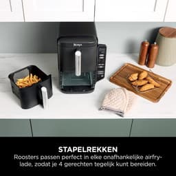 Ninja Double Stack Airfryer XXL - 7.6 Liter - Dubbele Gestapelde Lades - 6 Programma's - Inclusief 2 Kookrekjes - SL300EU — thumbnail 7