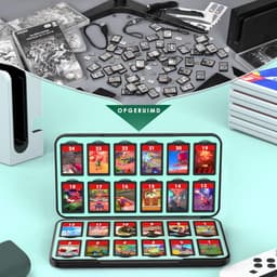 Xainy – Card case zwart geschikt voor Nintendo Switch of Switch 2 games | Switch-games opberghoes accessoires | Spellen game houder | Opberg travel box / opbergbox voor OLED / Lite consoles | Beschermhoes 24 game card slots — thumbnail 5