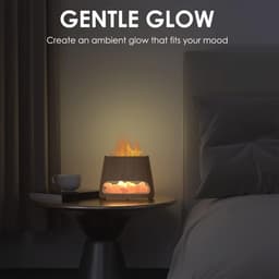 Aroma Diffuser & Zoutlamp 2-in-1 - Vlameffect & Luchtbevochtiger met LED Verlichting — thumbnail 11