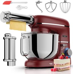 Fentic Keukenmachine - 2000W - Keukenrobot - Incl. Pastaroller en extra accessoires - 6,2L Mengkom - Foodprocessor - Pastamachine - Rood — thumbnail 1