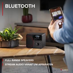 Audizio Nardo - DAB+ en internetradio met Bluetooth en FM - incl. afstandsbediening - Zwart — thumbnail 4