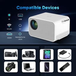 Equivera Mini Beamer - Draagbare Beamer - Beamer - Mini Beamer Projector - Projector - Mini Projector — thumbnail 2