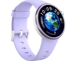 Smartwatch Kinderen – Stappen – Hartslag – Calorieën – Slaap Monitor – Paars