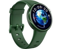 Smartwatch Kinderen – Stappen – Hartslag – Calorieën – Slaap Monitor – Legergroen