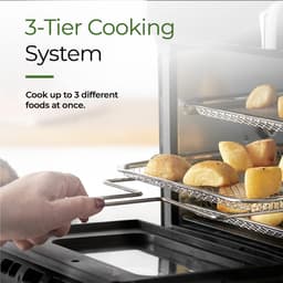 Royalty Line® AFO12601 Airfryer Oven - Airfryer XXL - 12 Liter Heteluchtoven met 12 Programma's - Touch Display Heteluchfriteuse - 1800W - Zwart / RVS — thumbnail 12