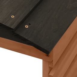 vidaXL - Overkapping - voor - grasmaaier - 78x74x54 - cm - vurenhout - zwart - bruin — thumbnail 4
