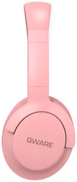 Qware - Draadloze Koptelefoon - Draadloos- Bluetooth 5.1 - Headset - Headphone - Volumeknoppen - USB-C - 20h luisteren op 50% - Vouwbaar Design - Roze — thumbnail 2