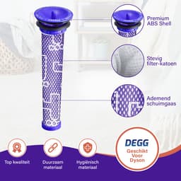 DEGG® - Pre-Filter - Geschikt voor Dyson V8, V7 en V6 - Wasbaar - Onderdelen - Vervangt DC58, DC59, DC61 en DC62 - Animal Stofzuiger - Duurzaam - 3 STUK(S) — thumbnail 2