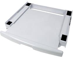 Scanpart kunststof tussenstuk voor wasmachine en droger met werkblad inclusief spanband - Geschikt voor AEG Bosch LG Miele Samsung Siemens Zanussi Whirlpool - Stapelkit - Alternatief voor SKS101 - Universeel — thumbnail 1