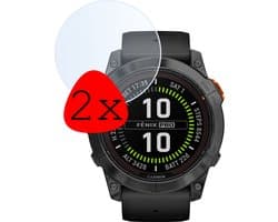 Screenprotector - 2 Stuks Geschikt voor Garmin Fenix 7X Pro - Extra Sterk - Tempered Glass - Gehard Glas - Beschermglas Screen Cover - Bescherm Protector voor Smartwatch