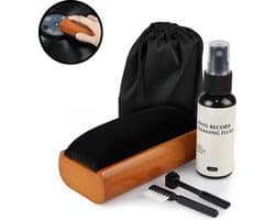 Platenborstel Premium Set - Antistatisch - Platenreiniger - LP Borstel - Vinyl Borstel - Vinyl Reiniger - LP schoonmaakset - LP Reinigingsset - LP Reiniger - Vinyl Cleaning Kit - Platen Schoonmaakset - Naaldborstel Platenspeler