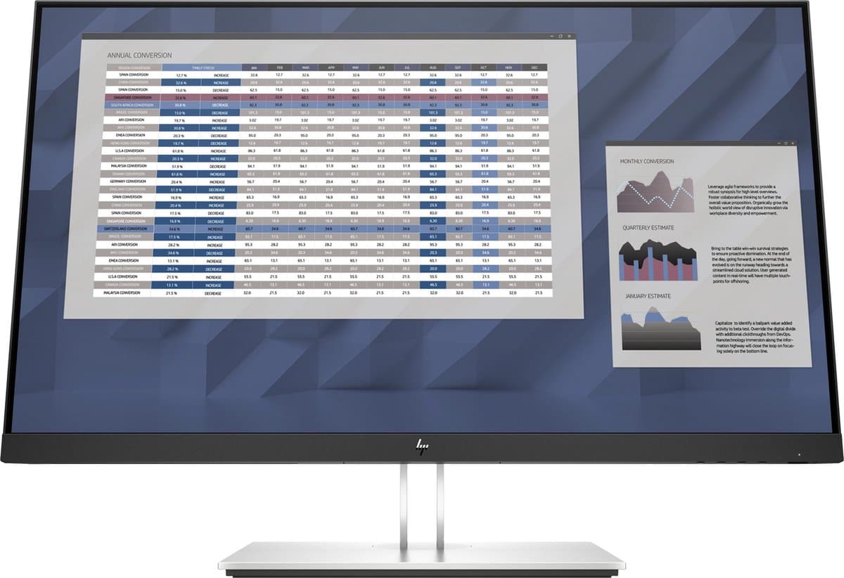 HP Elitedisplay E27 G4 - Full HD IPS 60Hz Monitor - 27 Inch — afbeelding 1
