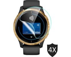 Screenprotector geschikt voor Garmin Venu - Crystal Clear PET Glas Folie - 4 Stuks