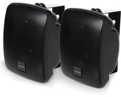 Artsound ASW65.2, Set van 2 waterdichte luidsprekers, 2-weg hifi luidspreker, 20-140 watt, met muurbeugel voor wandmontage, geschikt voor binnen en buiten, terras, tuin, sauna, zwembad, badkamer, kleur: zwart