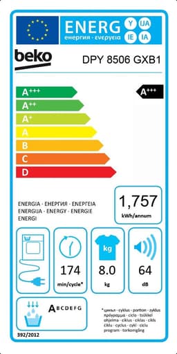 Beko DPY8506GXB1 - Warmtepompdroger — thumbnail 9