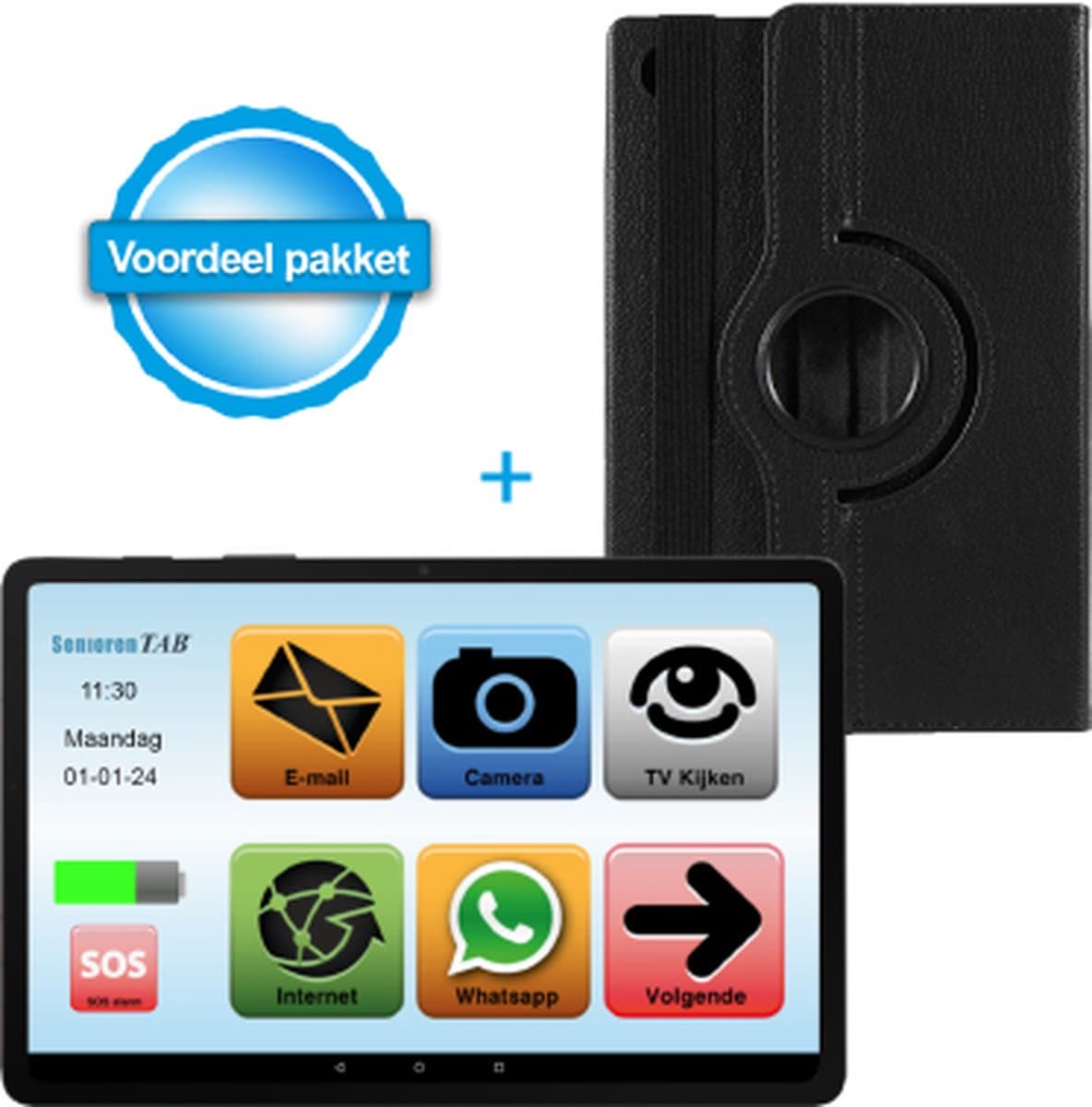 SeniorenTAB SA9W Voordeelpakket - Senioren Tablet - op basis van Samsung - 64GB - 11 inch - Wifi - tablet voor ouderen - inclusief beschermhoes — afbeelding 1