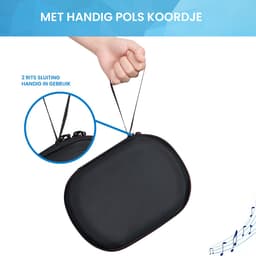 YONO Koptelefoon Hoes geschikt voor JBL - Sony - Bose - Opberghoes - Hard Case - On-ear/Over-ear - Zwart - Ovaal — thumbnail 5