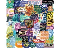 Inspiratie Stickers 50 Stuks - Luxe Stickers - Skateboard Stikers - sticker voor laptop - Laptop Stickers - Stickers Kinderen - Stickers Volwassenen - Stickervellen - Plakstickers - Stickers Koffers - sticker voor koffer - Bullet Journal