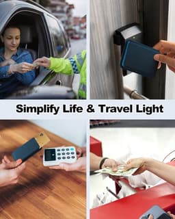Kaarthouder Blauw Geschikt Voor Magsafe Ring wallet iPhone 12/13/14/15 / 15 Pro /15 Pro Max/PLUS/ iPhone 16 - Kaarthouder pasjeshouder mannen en vrouwen — thumbnail 2