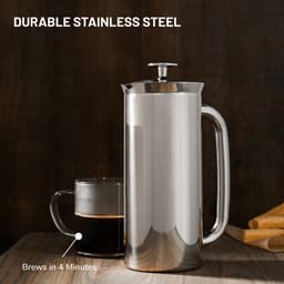 ESPRO - P7 French Press - Dubbelwandige Koffiemaker uit Geborsteld Roestvrij Staal - 532ml - met dubbele Micro-Filter - Houdt je koffie langer heet - perfect voor thuis en op reis — thumbnail 2