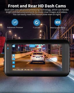 Dual Dashcam - Dashcam Voor en Achter - Auto Camera Dashcam - Dashcam Auto - Dual Dashcam voor Auto — thumbnail 5