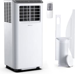 Pro Breeze Mobiele Airco – 9000 BTU – 4-in-1 Luchtkoeling, Ontvochtiging, Ventilatie en Slaapmodus – Airco voor Slaapkamer, Woonkamer, Kantoor, Gym – Smart Home WiFi - 24-uurs Timer & Incl Raamafdichtingkit – Energieklasse A – Wit — thumbnail 1