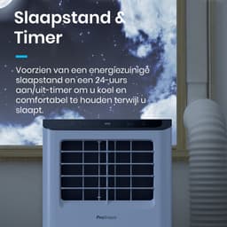 Pro Breeze Mobiele Airco – 9000 BTU – 4-in-1 Luchtkoeling, Ontvochtiging, Ventilatie en Slaapmodus – Airco voor Slaapkamer, Woonkamer, Kantoor, Gym – Smart Home WiFi - 24-uurs Timer & Incl Raamafdichtingkit – Energieklasse A – Wit — thumbnail 10