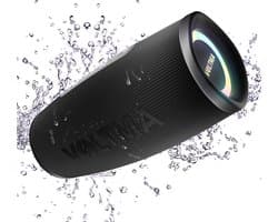 Voltma Melody Bluetooth Speaker - 40 Watt draagbare luidspreker - IPX5 waterdicht met RGB-verlichting - 360° surround sound EQ - Draadloos met TWS pairing - tot 40 uur speeltijd - compatibel met smartphones pc - met SD (Micro SD) AUX en USB-slot