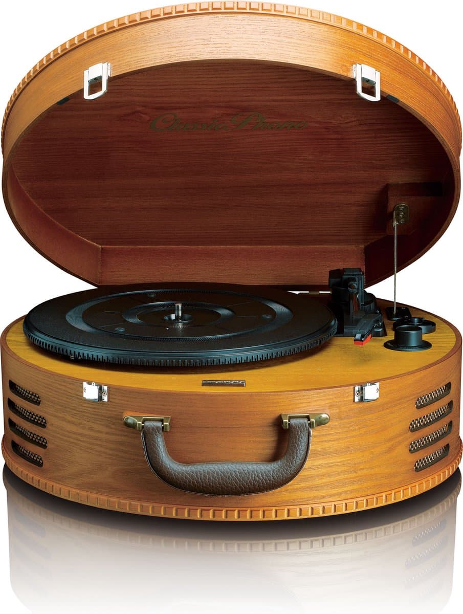 Classic Phono Retro Platenspeler - Vinyl Koffer met 2 ingebouwde Speakers - TT-34 - Bruin — afbeelding 1