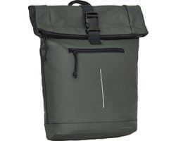 New Rebels Mart New York Nachtgroen 21L Rugtas Rolltop Waterafstotend Laptop 15.6
