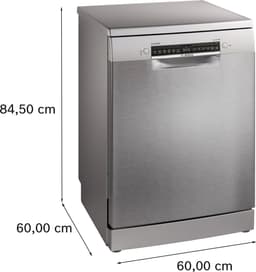 Bosch Serie 4 SMS4ELI08E, Vrijstaand, Volledige grootte (60 cm), Roestvrijstaal, Zwart, Knoppen, 1,75 m — thumbnail 8
