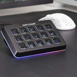 FIFINE - D6 - Mixer - RGB Studio Controller - 15 LCD Aanpasbare Toetsen - Podcast / Streaming / Gaming - Inclusief Gratis Software - Zwart — thumbnail 7