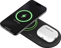 BELKIN Belkin 2in1 Qi2 15w Magnetic Charging Pad, Zwart - Geschikt voor MAGSafe Draadloze oplader — thumbnail 3