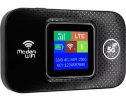 Mifi Router Zwart – Draadloze Wifi – Mifi Routers – 4G/5G Router – 10 Apparaten – Werkt met Simkaart – Batterijcapaciteit 3000mAh – WiFi Dongle – Wifi USB C – Wifi Router – 2024 Model