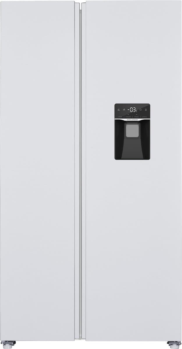 Exquisit SBS146-WS-041EW - Amerikaanse koelkast - Waterdispenser - Display - 5 Jaar Garantie - No Frost - 439 liter - Wit — afbeelding 1