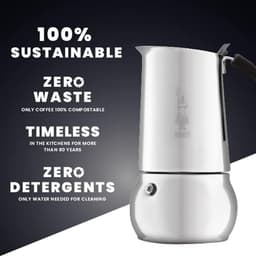 Koffiezetapparaat 4 kopjes 20cl alle warmtebronnen roestvrij staal - Niet compatibel met inductie — thumbnail 2