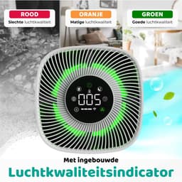 Modito luchtreiniger - Air Purifier met APP - 4-in-1 filtersysteem - Ionisatie - HEPA 13 filter + koolstoffilter - Verminderd huisstofmijt, hooikoorts, allergie & stof - Wit - 210 m³/u — thumbnail 7